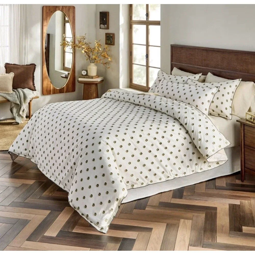 Full/Queen Clip Dobby Comforter Green - Hearth & Hand with Magnolia NEW